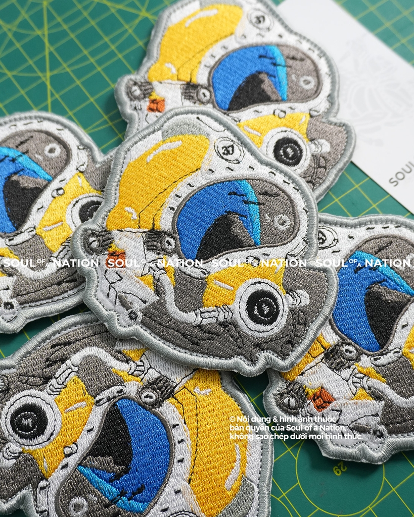 Patch thêu hình ôm viền Thợ lặn theo yêu cầu