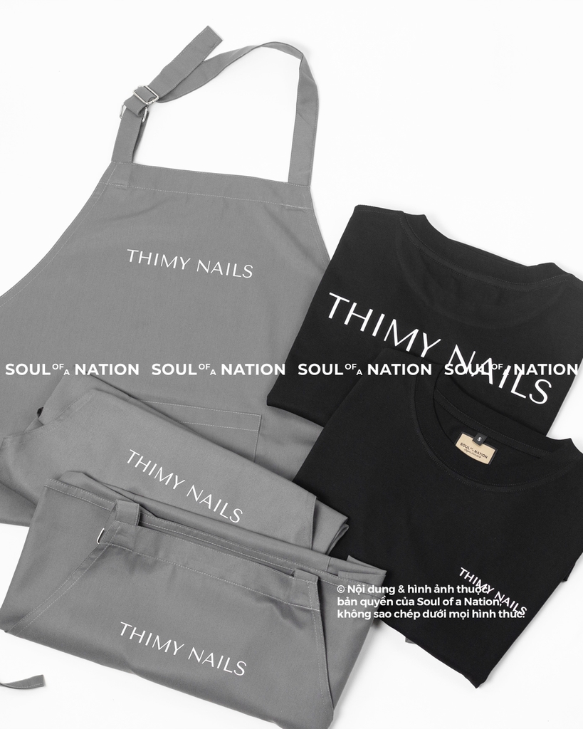 Dự án Tạp dề đồng phục thêu Thimy Nail theo yêu cầu