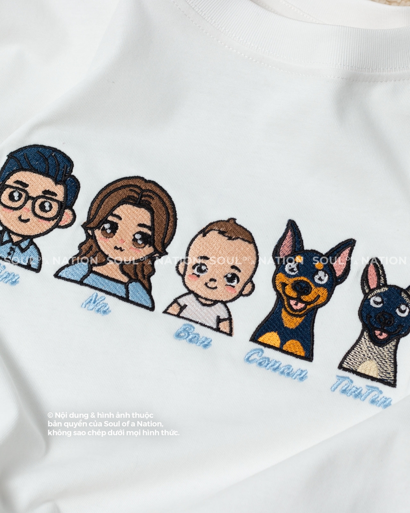 Dự án thêu hình chuyển chibi Bin Na Ben Family Xuân Nghi