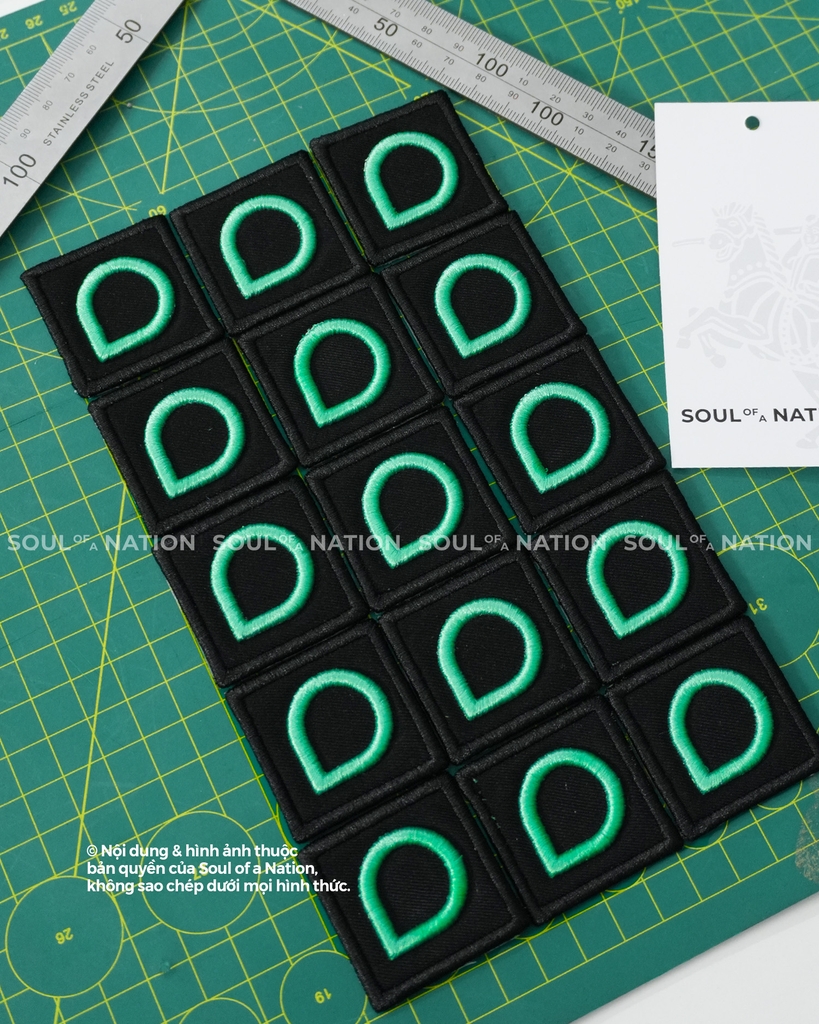 Patch thêu hình ôm viền Giọt nước theo yêu cầu