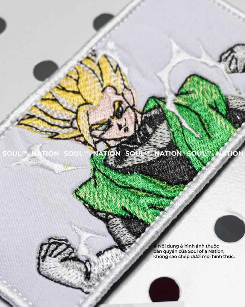 Patch thêu hình chữ nhật Anime Songoku theo yêu cầu