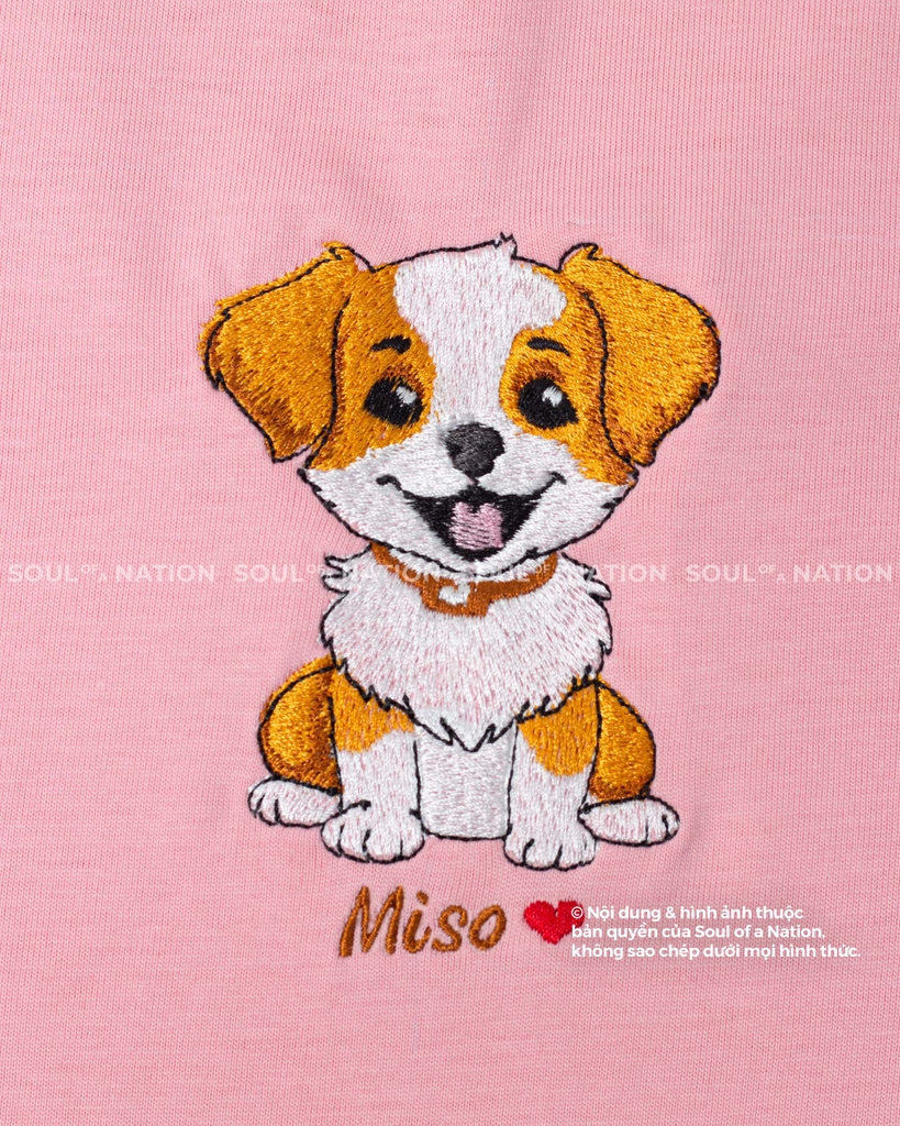 Dự án thêu hình chuyển chibi chó Miso