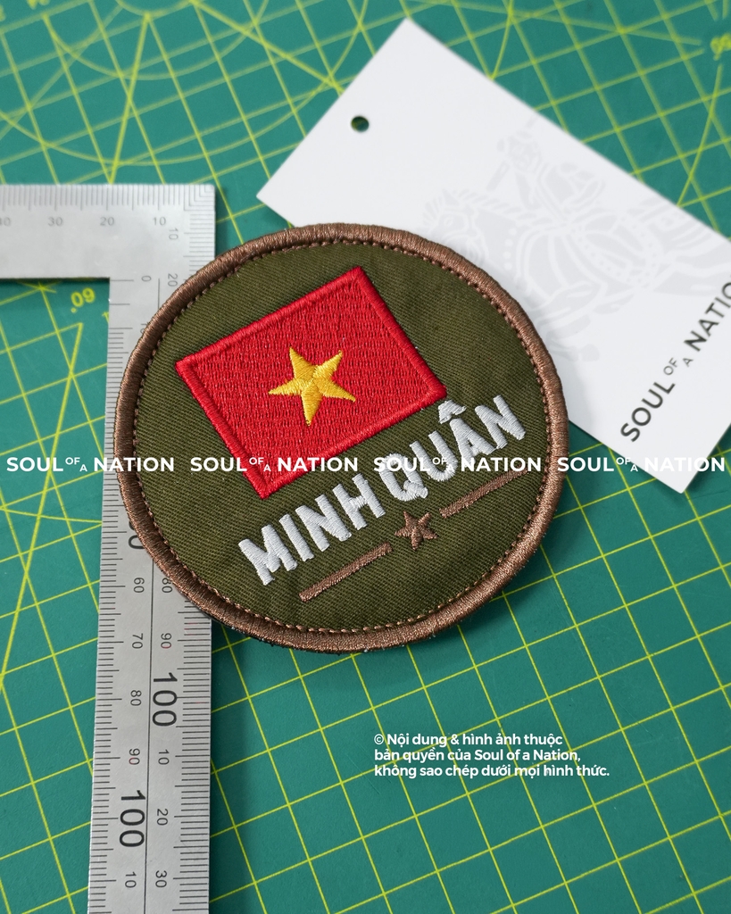 Patch thêu hình tròn Minh Quân theo yêu cầu