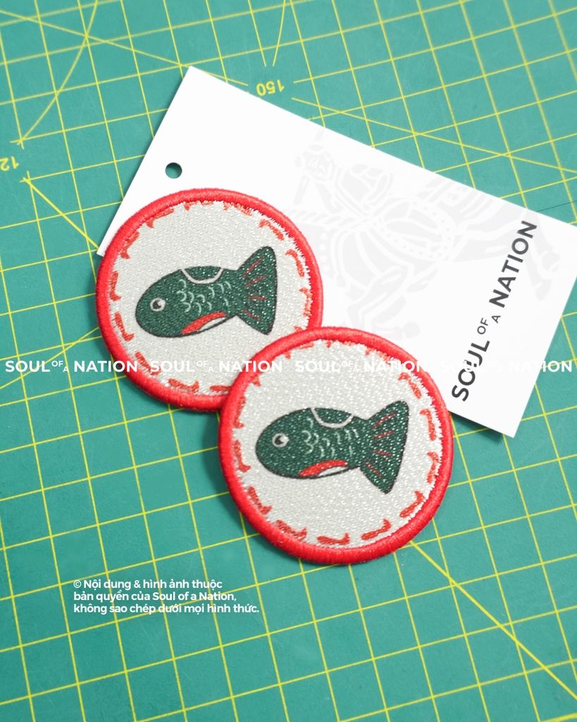 Patch in nhuộm chỉ Cá Xanh theo yêu cầu