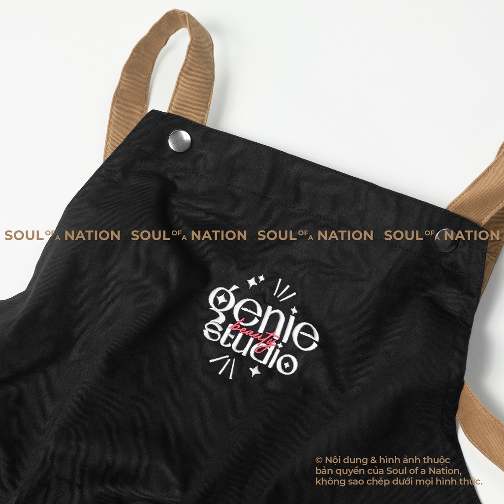 Dự án Tạp dề dài đồng phục thêu Genie Studio theo yêu cầu