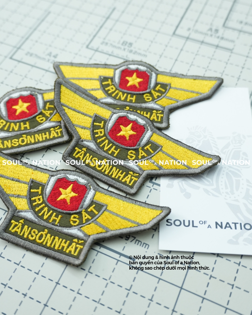 Patch thêu hình ôm viền TRINH SÁT theo yêu cầu