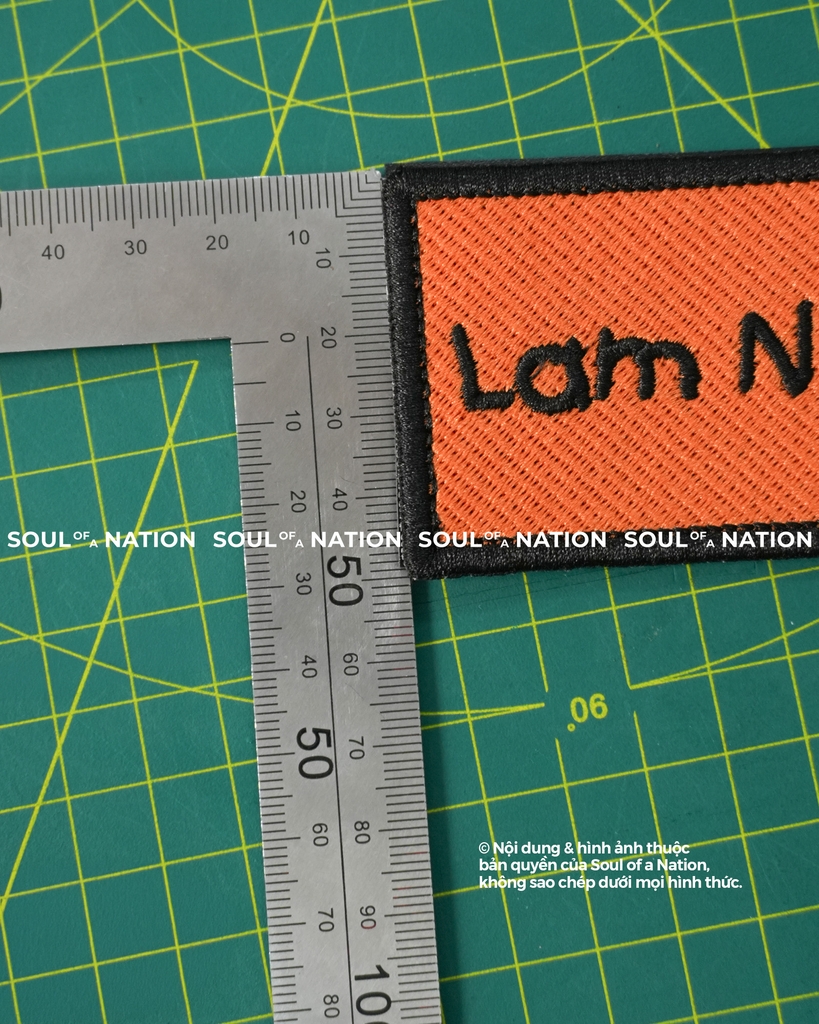Patch thêu ôm viền Tên Lam NH theo yêu cầu