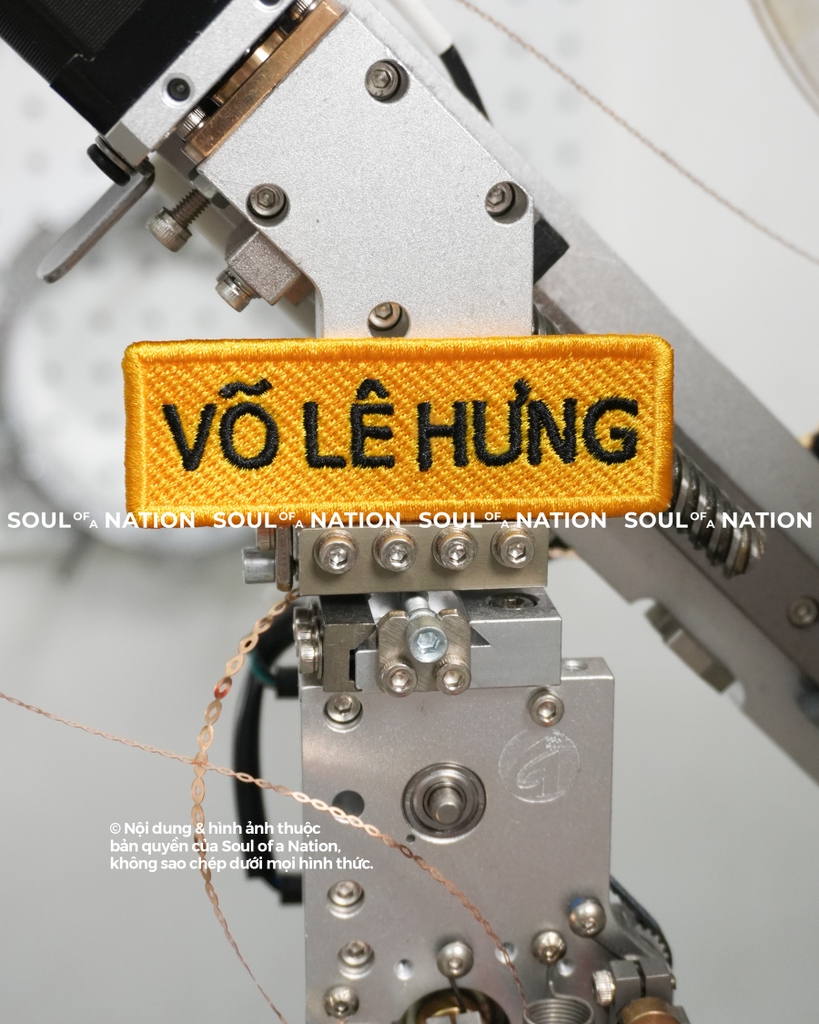 Patch thêu hình chữ nhật Tên Võ Lê Hưng, Tèo theo yêu cầu