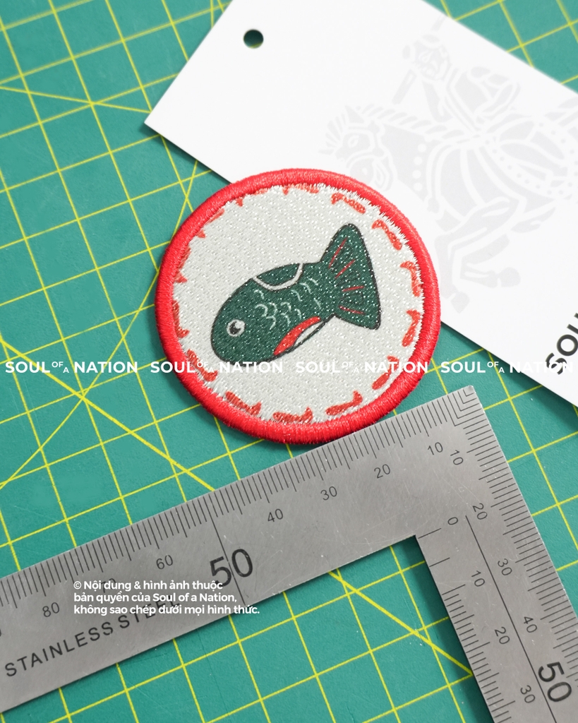 Patch in nhuộm chỉ Cá Xanh theo yêu cầu