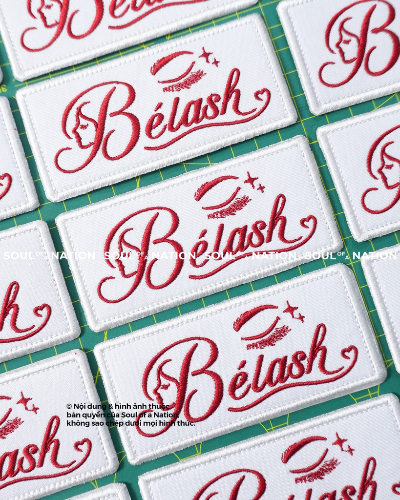 Patch thêu hình chữ nhật Bélash theo yêu cầu