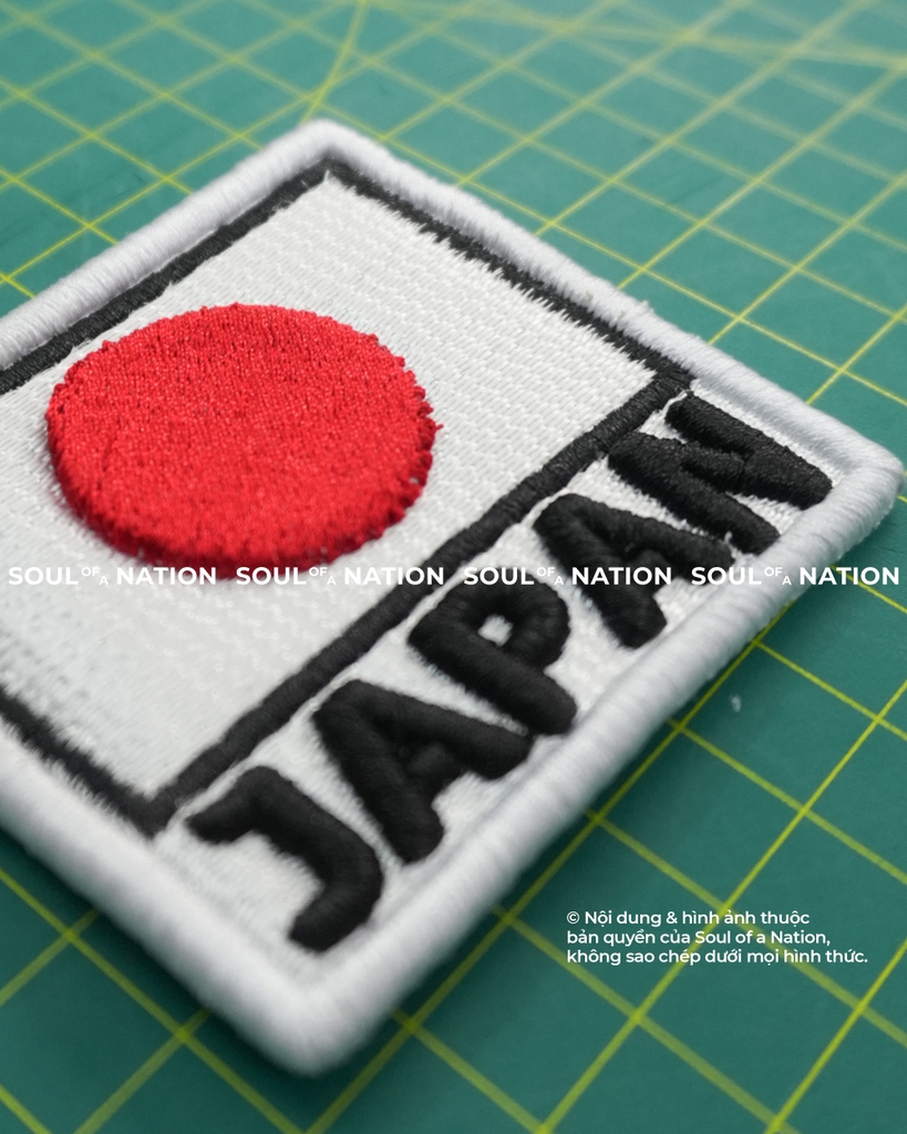 Patch thêu hình chữ nhật 3D JAPAN theo yêu cầu