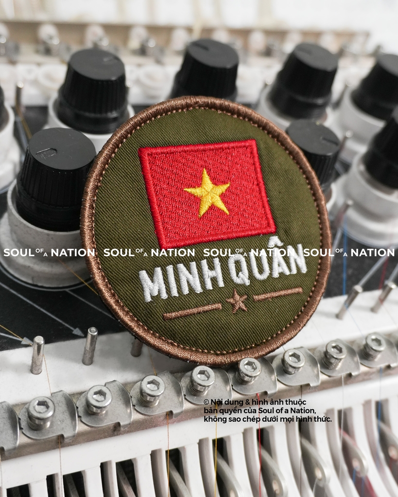 Patch thêu hình tròn Minh Quân theo yêu cầu