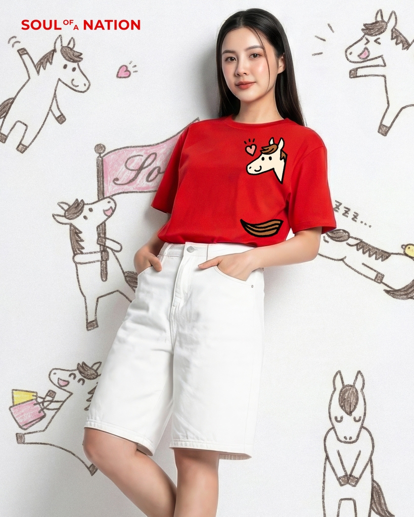 Áo Thun - In Ngựa Cute