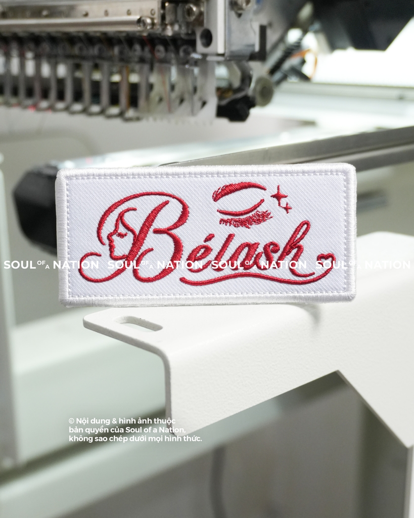 Patch thêu hình chữ nhật Bélash theo yêu cầu