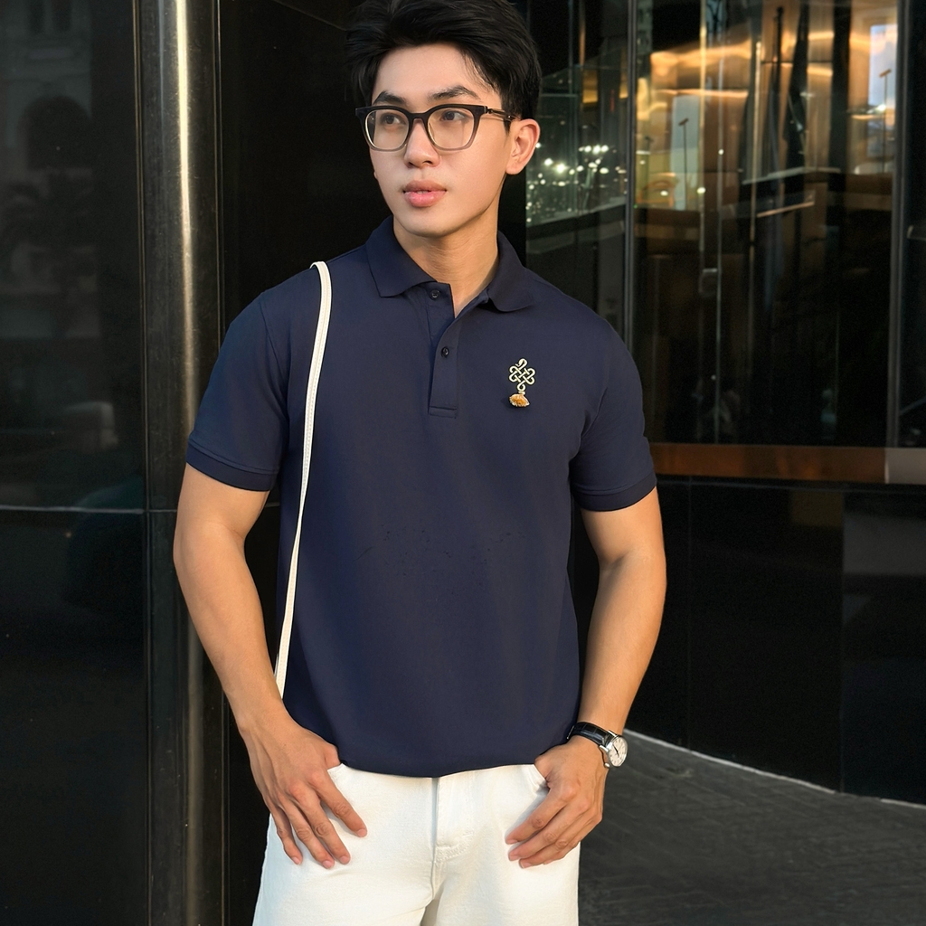 Áo Polo - Thêu Kim Tỵ Đồng Tâm
