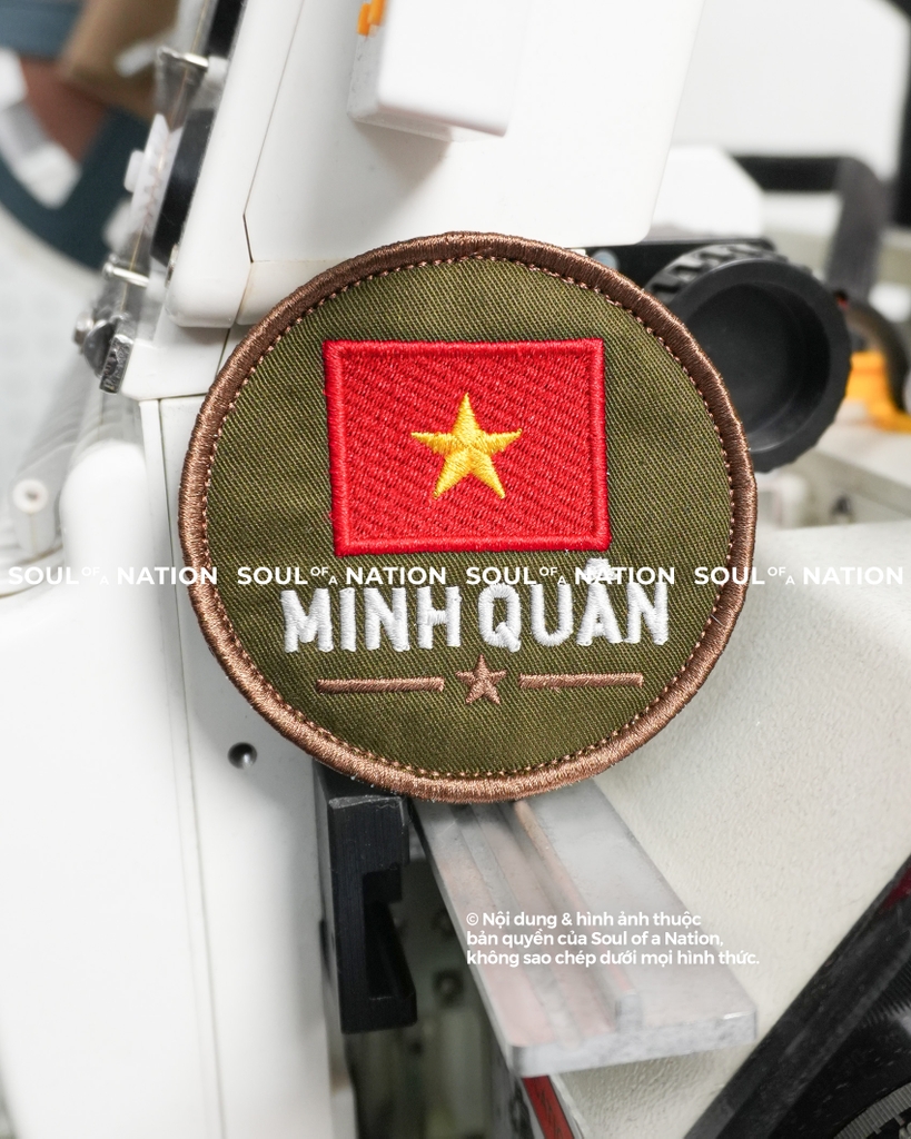 Patch thêu hình tròn Minh Quân theo yêu cầu