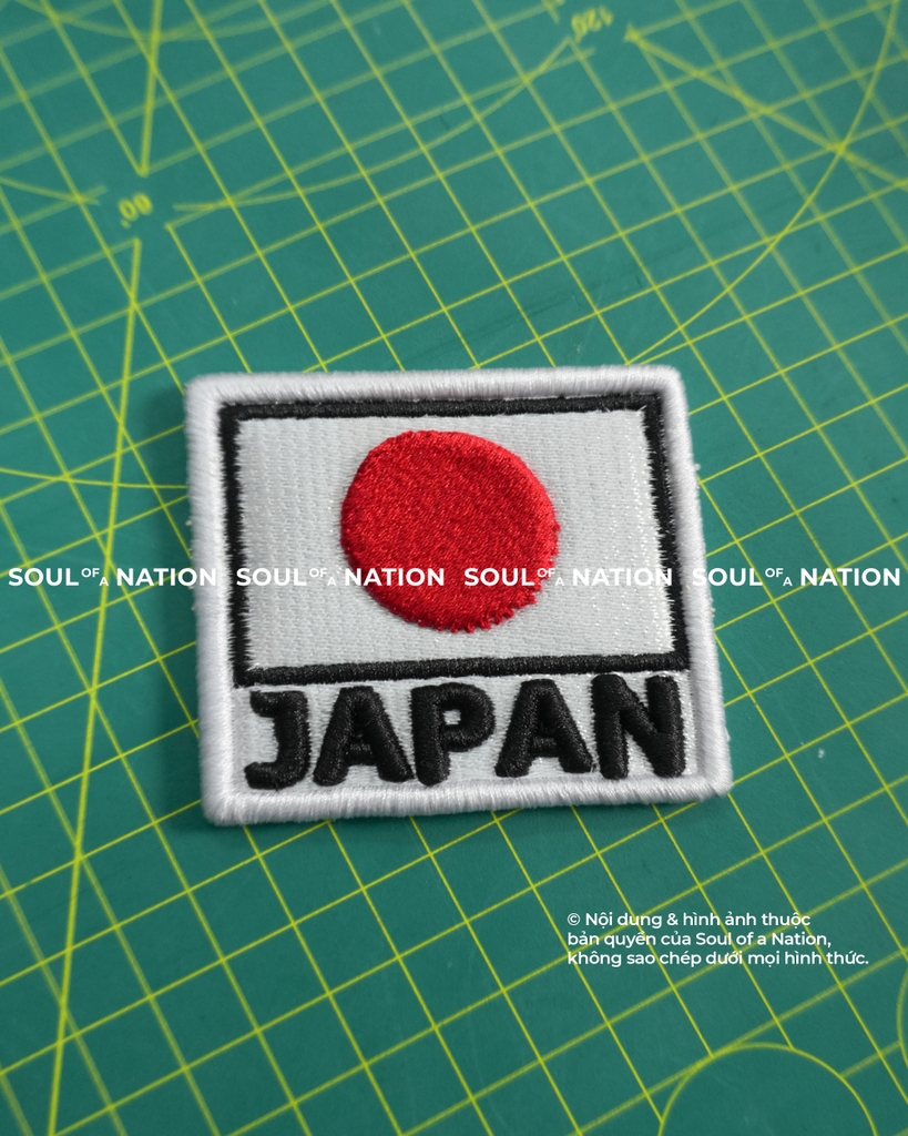 Patch thêu hình chữ nhật 3D JAPAN theo yêu cầu