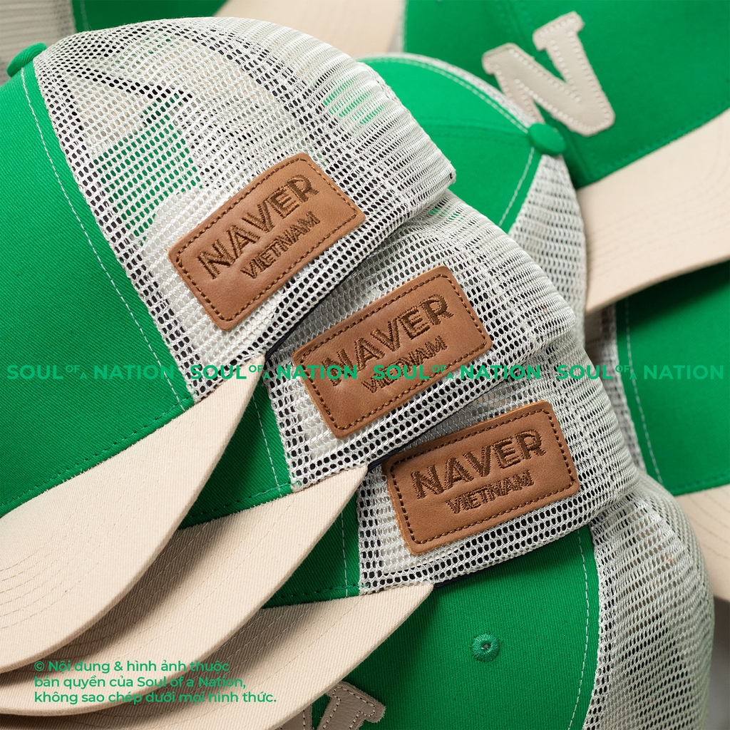 Dự án Nón trucker đồng phục patch da thêu Naver theo yêu cầu