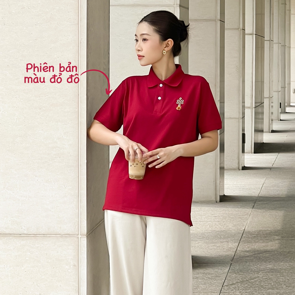 Áo Polo - Thêu Kim Tỵ Đồng Tâm