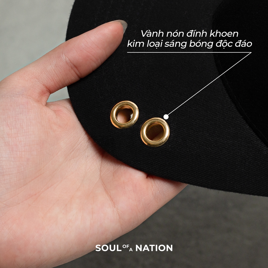 Nón Lưỡi Trai - Thêu Chim Lạc Đính Khoen Kim Loại