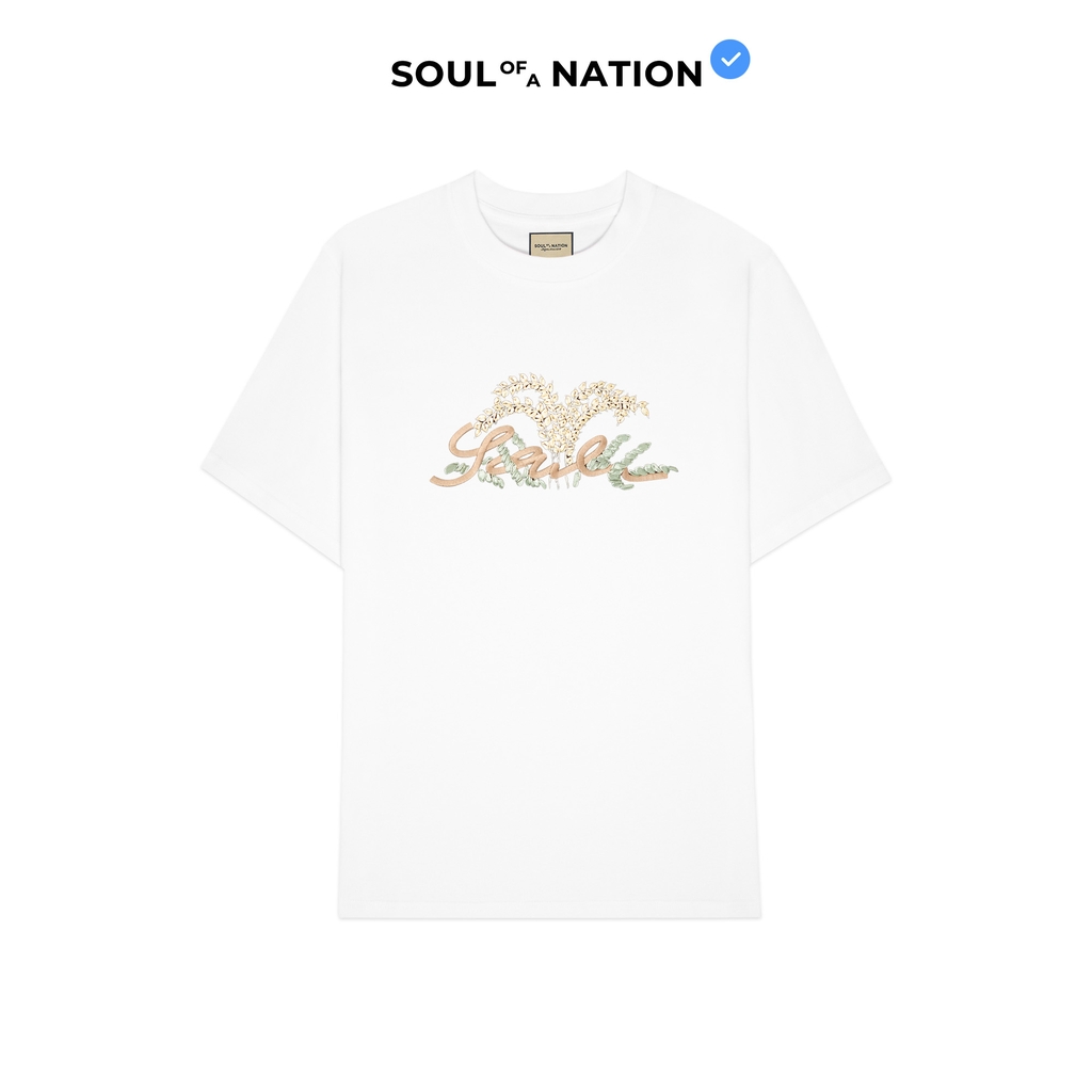 Áo Thun Thêu Ruy Băng Thủ Công - Lúa Phú Quý