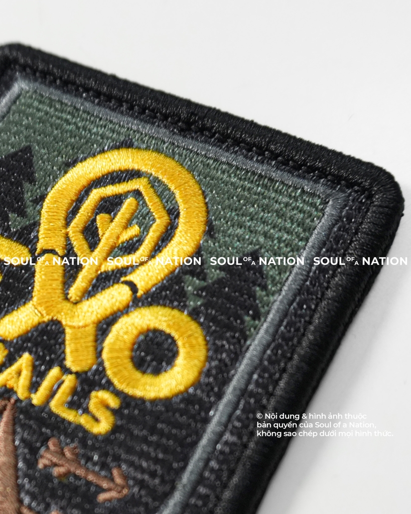 Móc khoá in kết hợp thêu hình chữ nhật EXO Trails theo yêu cầu