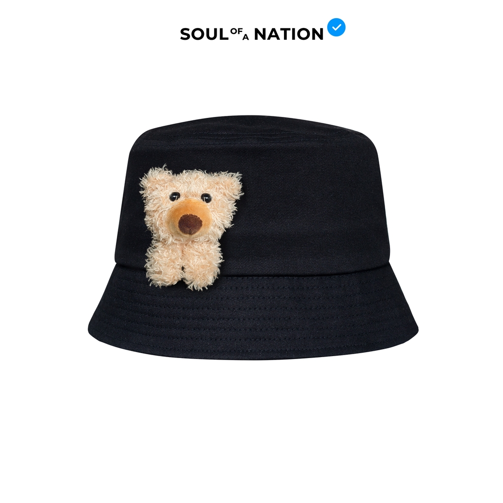 Nón Bucket - Đính Gấu Bông
