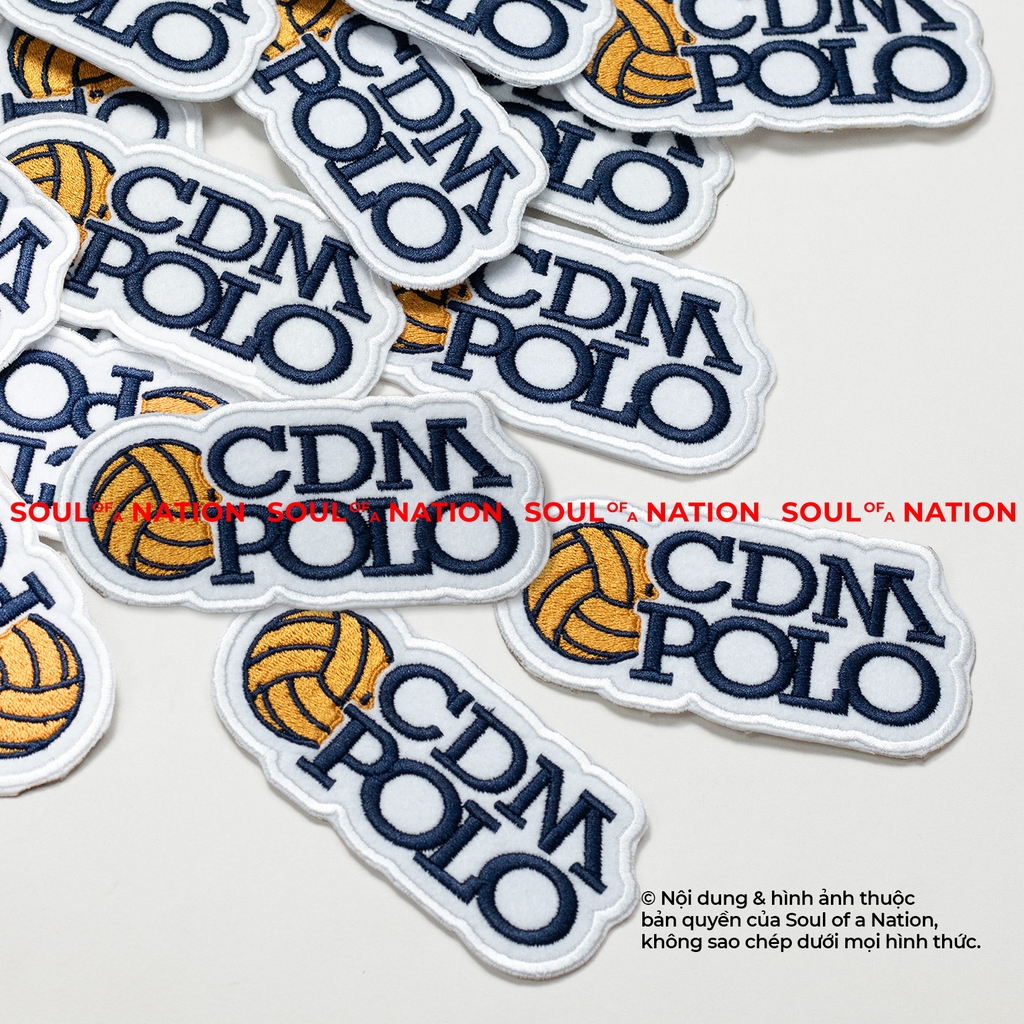Patch thêu hình ôm viền CDM Polo theo yêu cầu