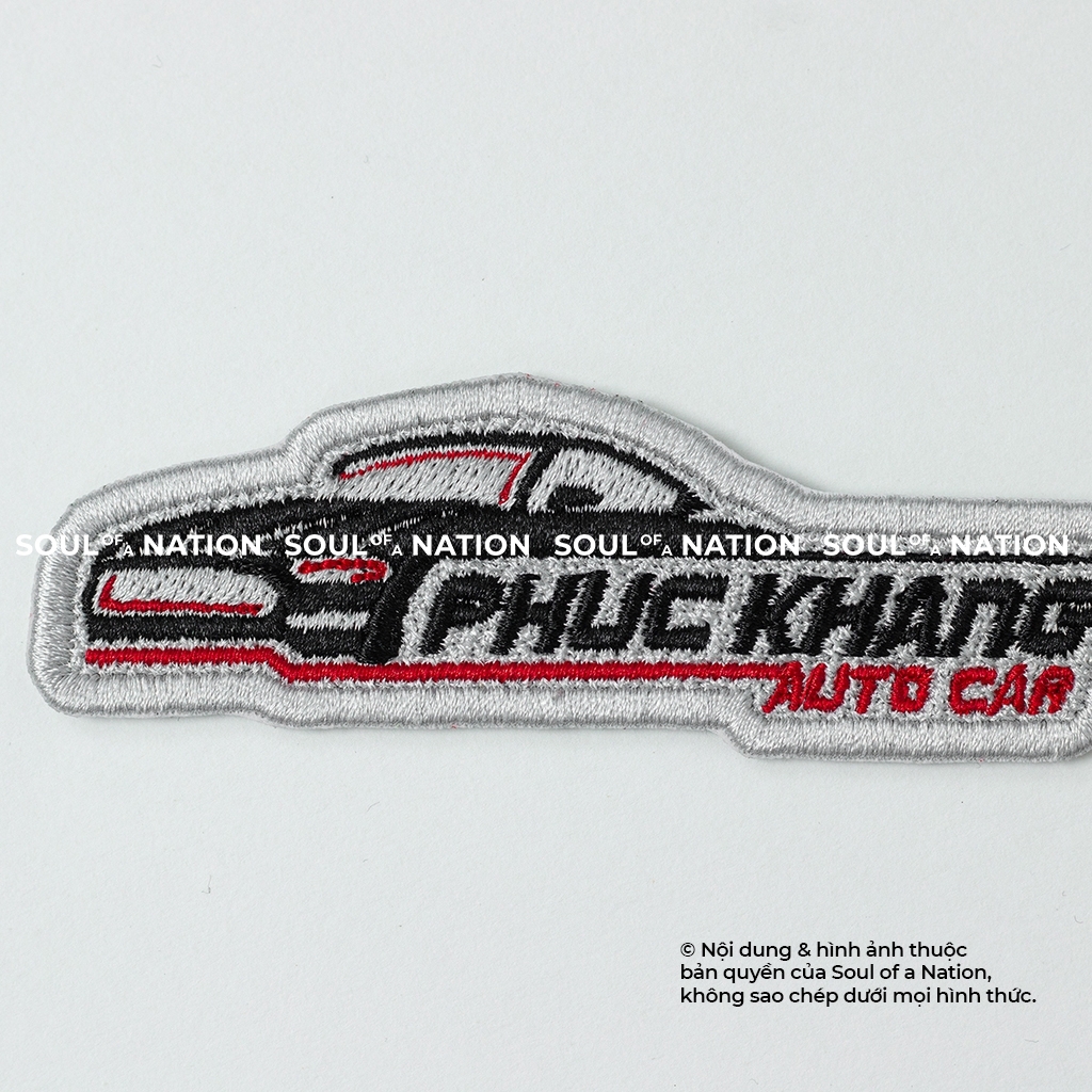 Patch thêu hình ôm viền PhucAn Auto theo yêu cầu