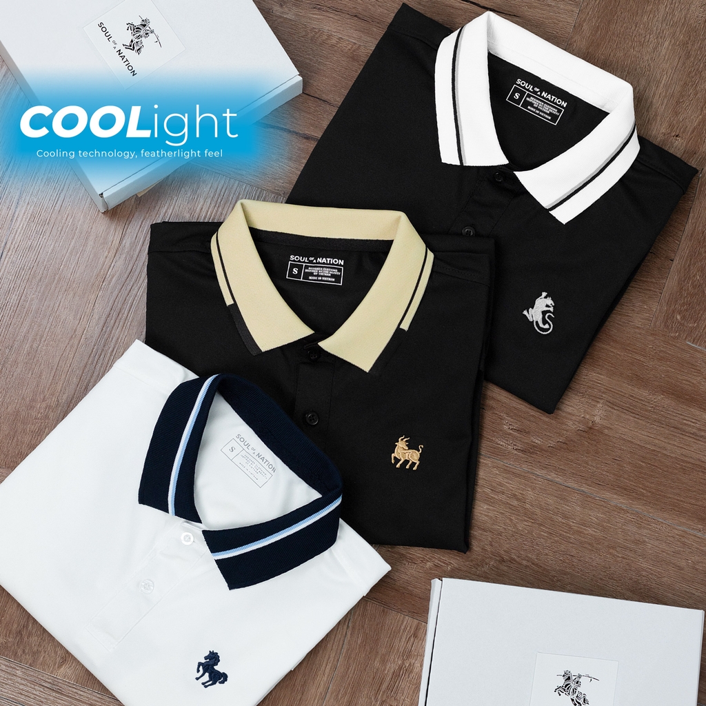 Áo Polo COOLight Phối Cổ - Thêu 12 Con Giáp Tinh Tế