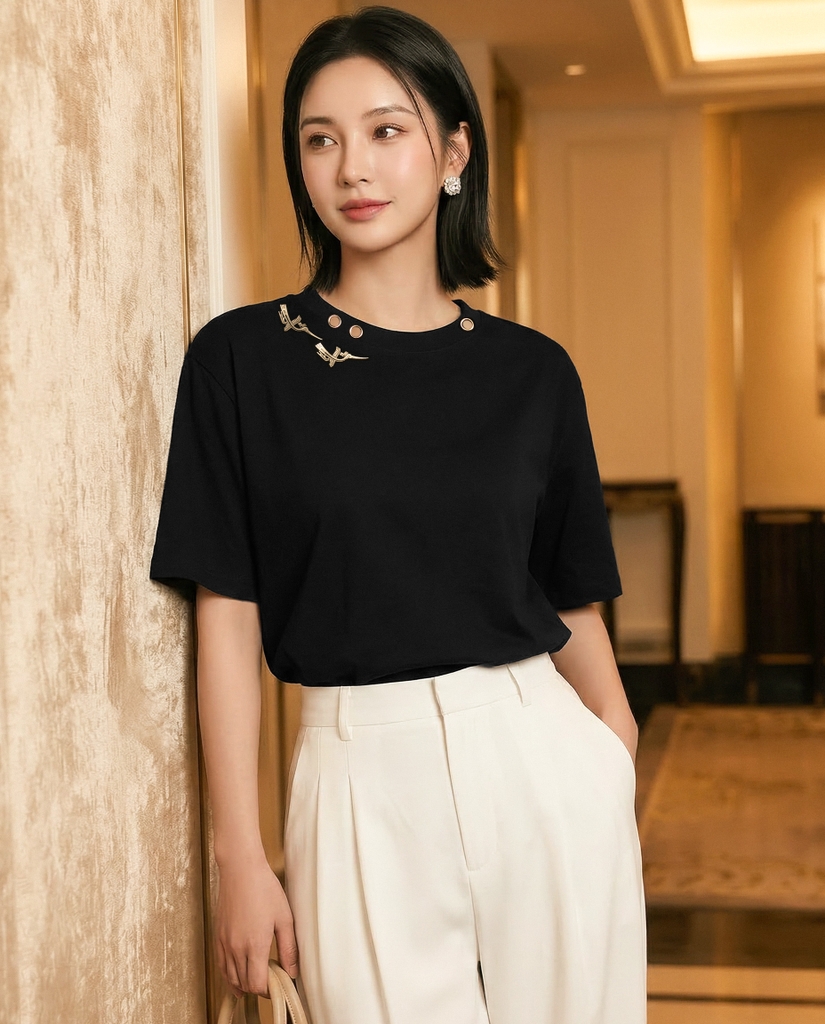 Áo Thun - Chim Lạc Khoen Kim Loại