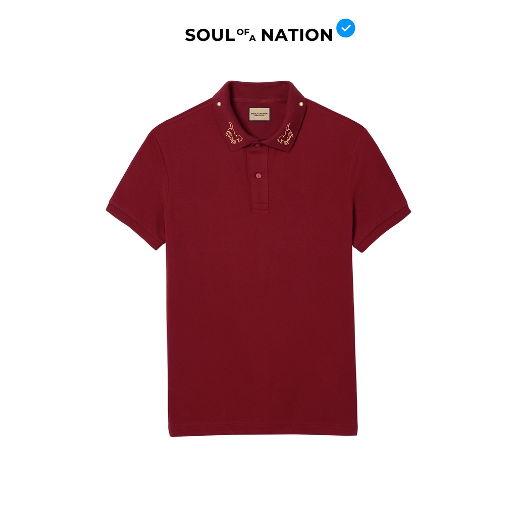 Áo Polo - Thêu Song Mã Phi Phong