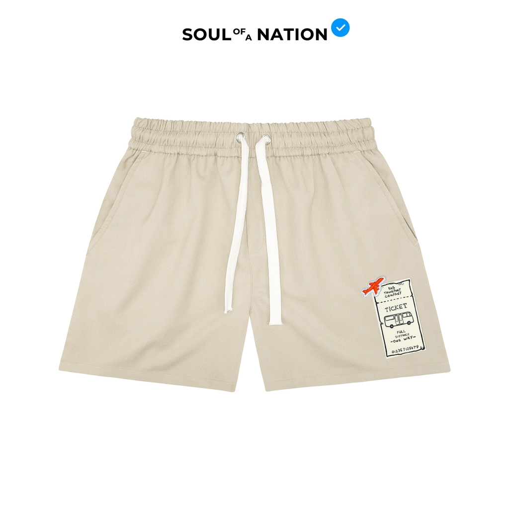 Quần Shorts Unisex - Travel Ticket