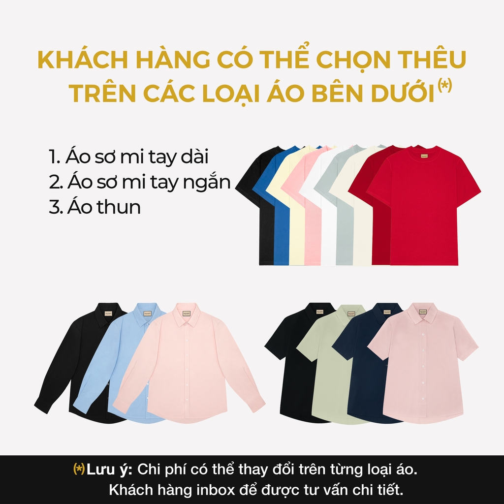 Áo Polo Thêu Ruy Băng Thủ Công - Mai Hoa Như Ý
