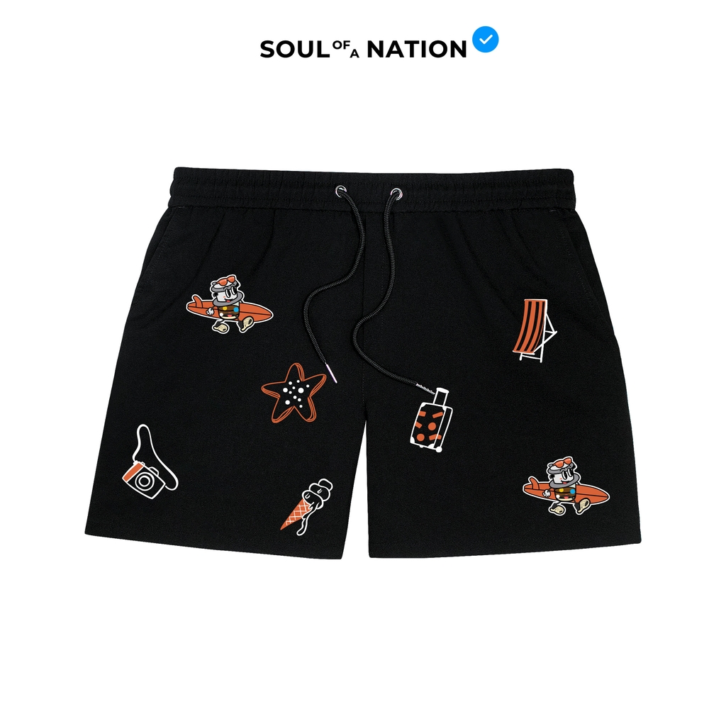 Quần Shorts Unisex - Travel Pattern