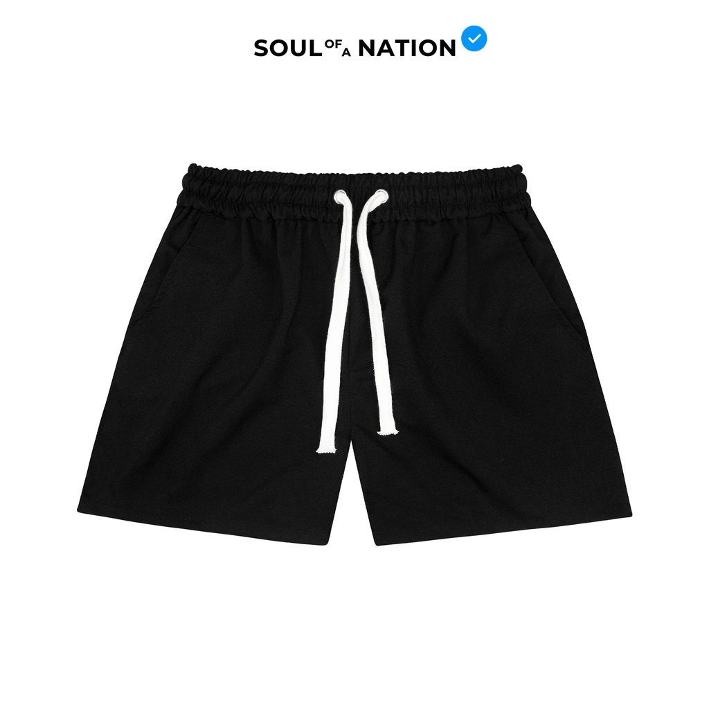 Quần Shorts Unisex - Dây rút trắng bản to