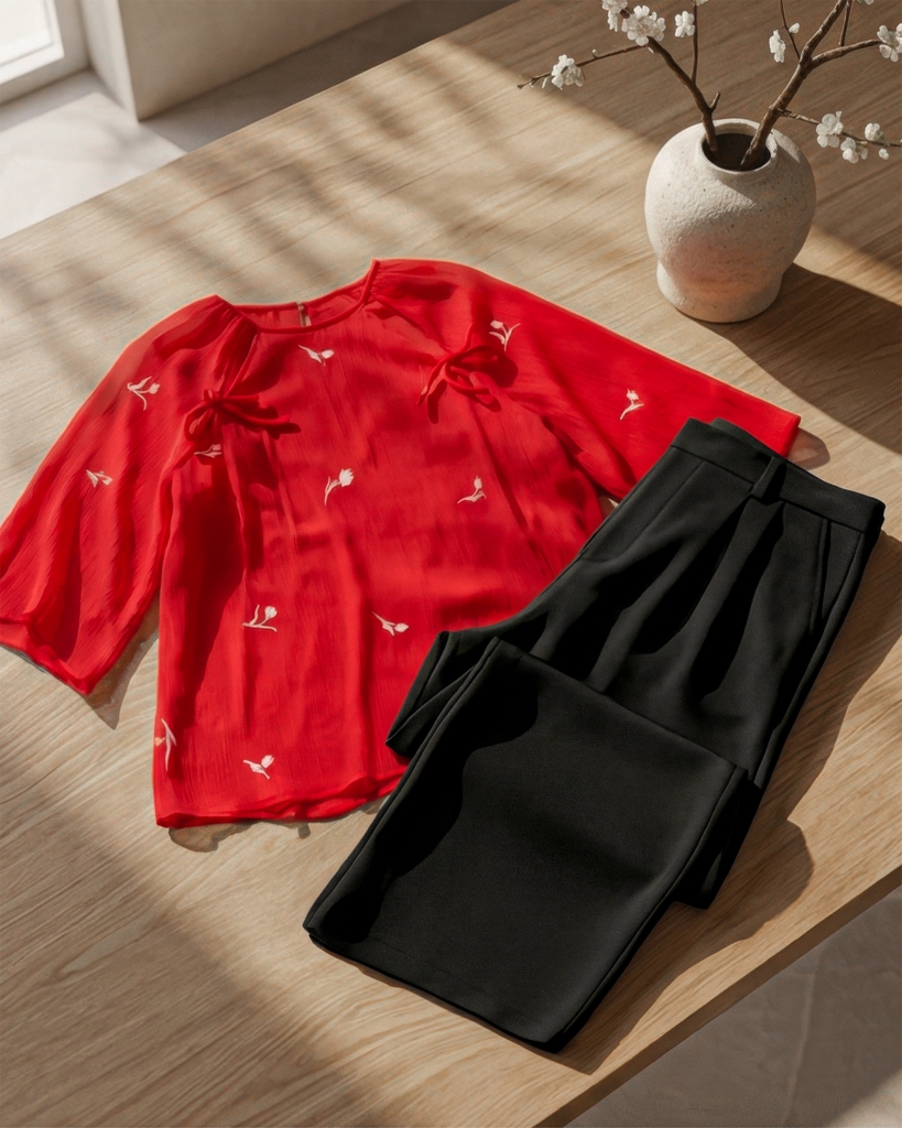 Combo Áo Yếm + Quần Trouser Nữ