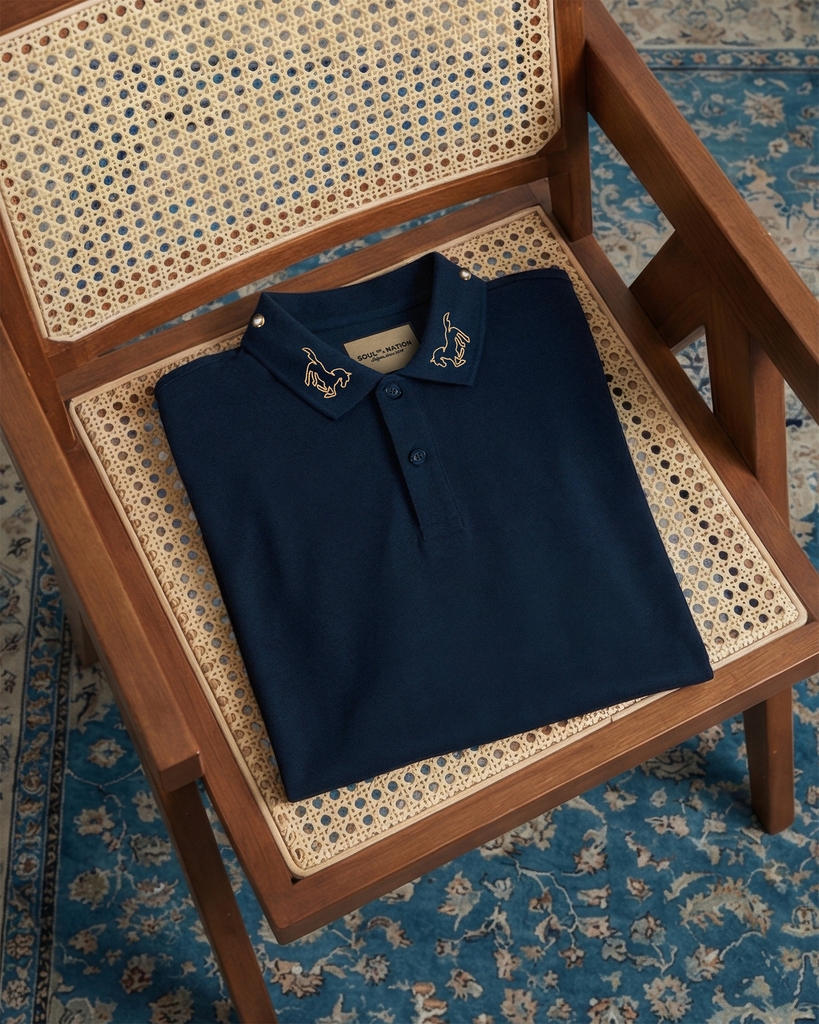 Áo Polo - Thêu Song Mã Phi Phong