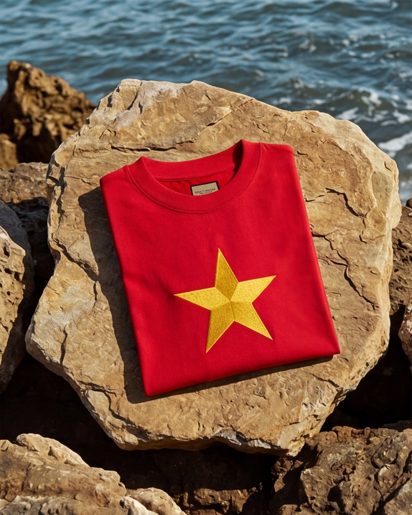 Áo Thun - Sao Vàng Thêu Satin