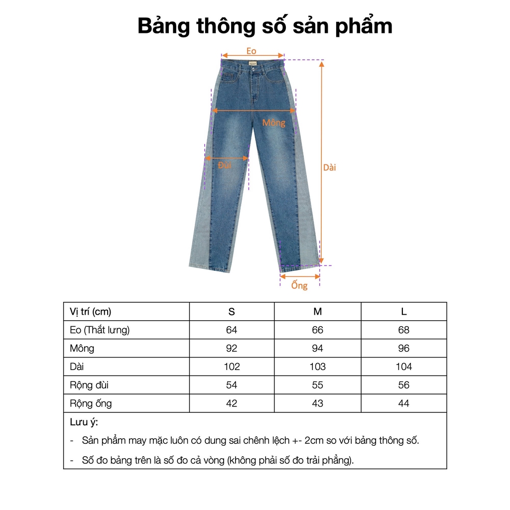 Quần Jean Nữ Phối Màu