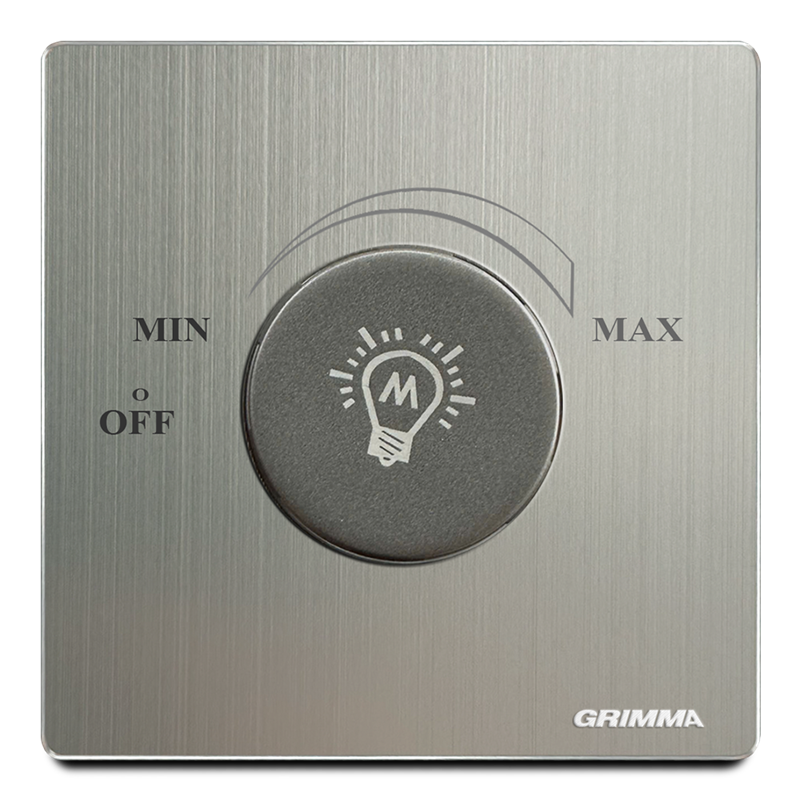 Triết áp đèn, mặt nhôm, xám - Grimma G52DL