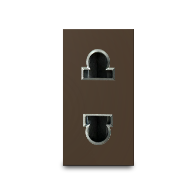 Hạt ổ cắm 2 chấu size S màu cà phê Grimma G8 series, G8CSK213