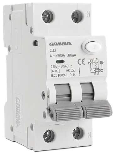Aptomat chống giật và chống quá tải RCBO Grimma 2P