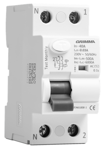 Aptomat chống giật RCCB Grimma 2P