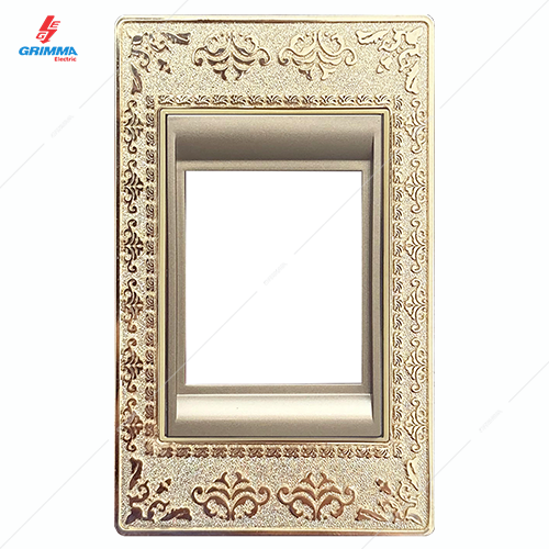 Mặt viền dùng cho MCB 2P ZinC màu gold Grimma G9 series, G9ZAX-2PMCB