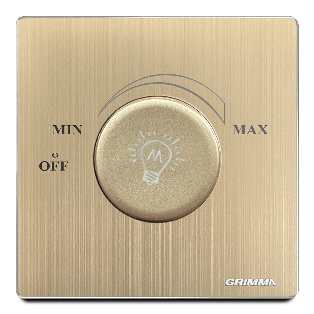 Triết áp đèn, mặt nhôm, màu vàng gold - Grimma G52GDL