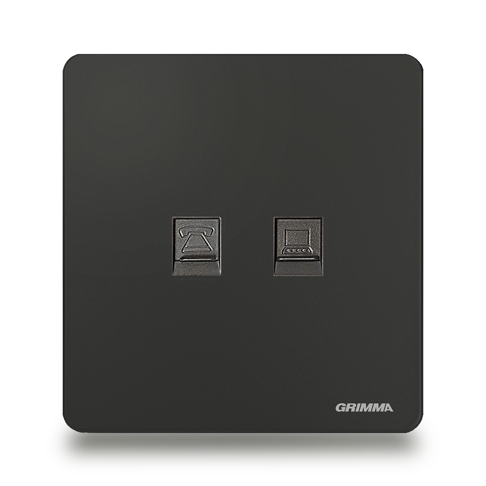 Bộ ổ cắm điện thoại + mạng Grimma G3BTELPC