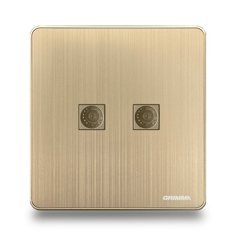 Bộ ổ cắm đôi tivi Grimma G5G2TV
