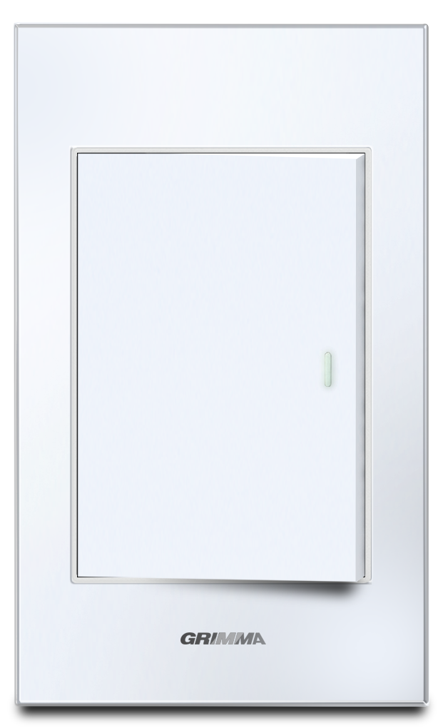 Bộ công tắc đơn 2 chiều Grimma, mặt kính cường lực G6 series G6GLWK12