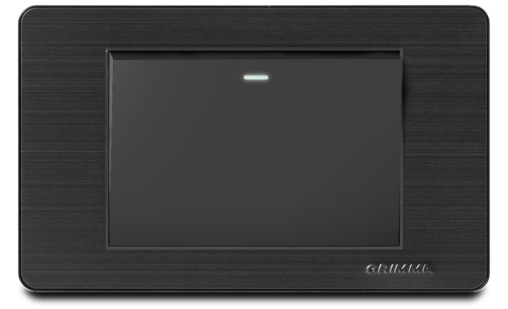 Bộ công tắc đơn 1 chiều Grimma, mặt thép không gỉ G7 series G7SBK11